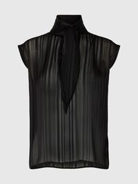 HIGH NECK SLEEVELESS TOP, Black, highres