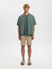 SLIM-FIT CHINOSHORTS, Greige, highres