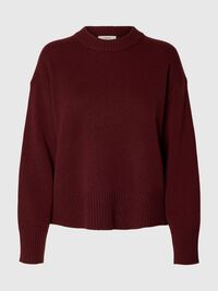 CASHMERE BLEND PULLOVER, Tawny Port, highres