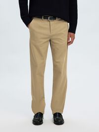 STRAIGHT FIT CHINOS, Greige, highres