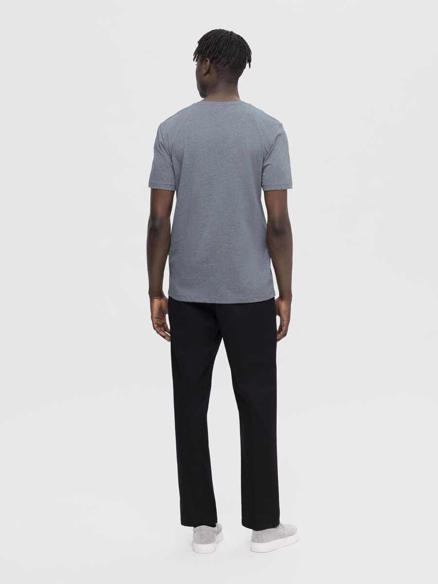 Selected REGULAR T-SHIRT, Medium Grey Melange, highres - 16087842_MediumGreyMelange_004.jpg