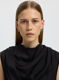 COWL NECK TOP, Black, highres