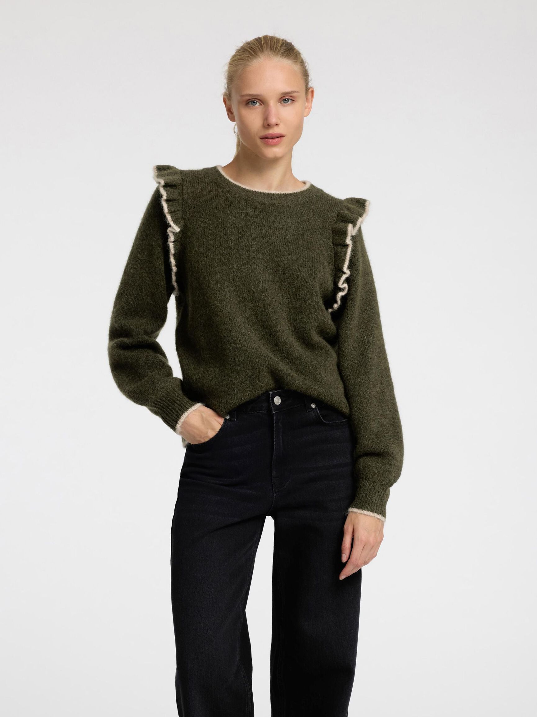 FRILLED PULLOVER, Kalamata, highres
