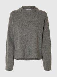 PULLOVER, Medium Grey Melange, highres