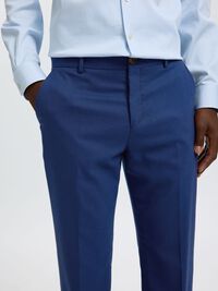 TISSÉ EN LAINE MÉLANGÉE PANTALON, Blue Depths, highres