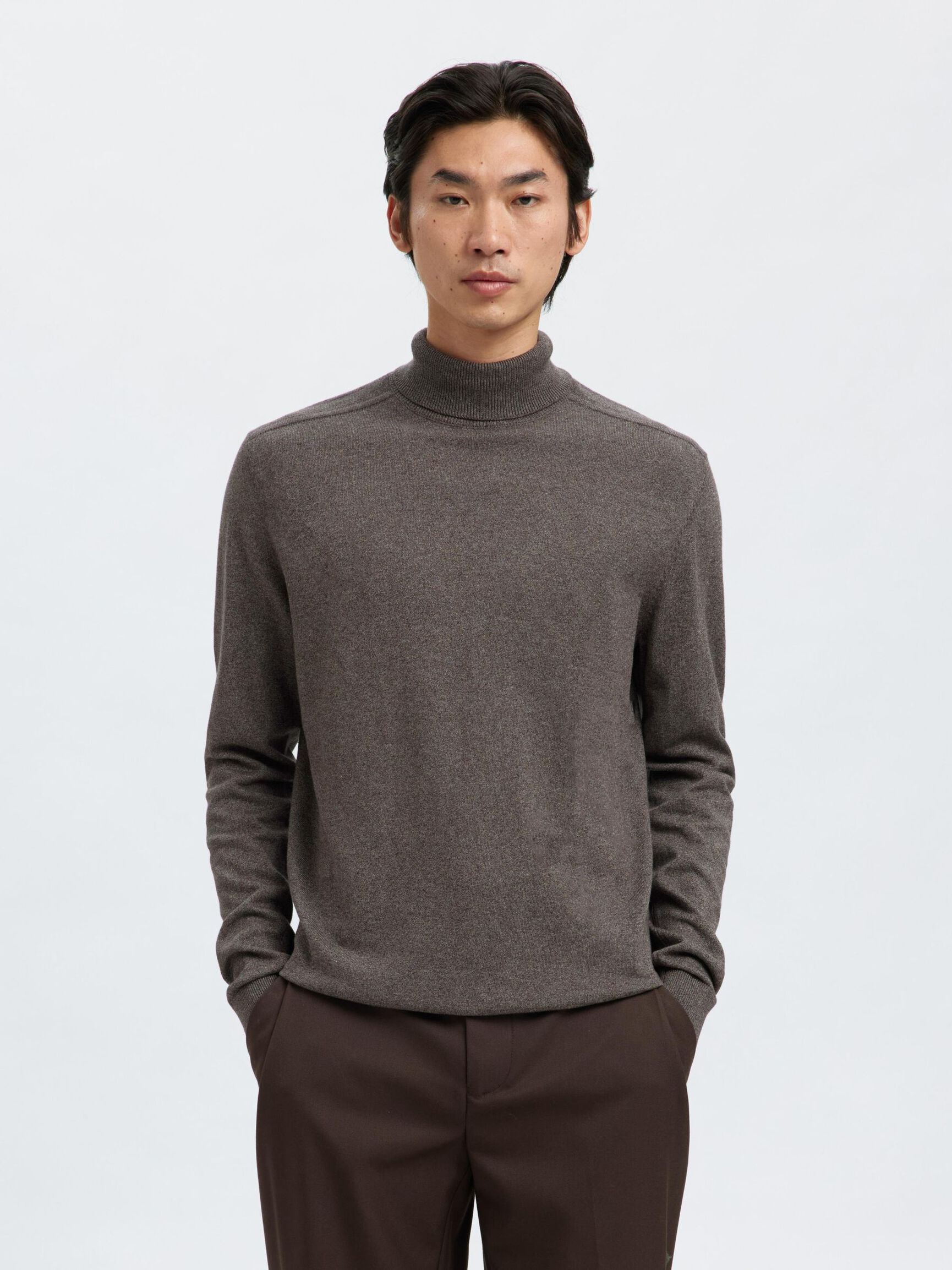 MANCHES LONGUES ET COL ROULÉ PULLOVER, Morel, highres