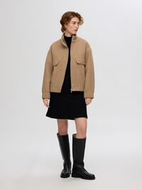 WOLLGEMISCH BOMBERJACKE, Camel, highres