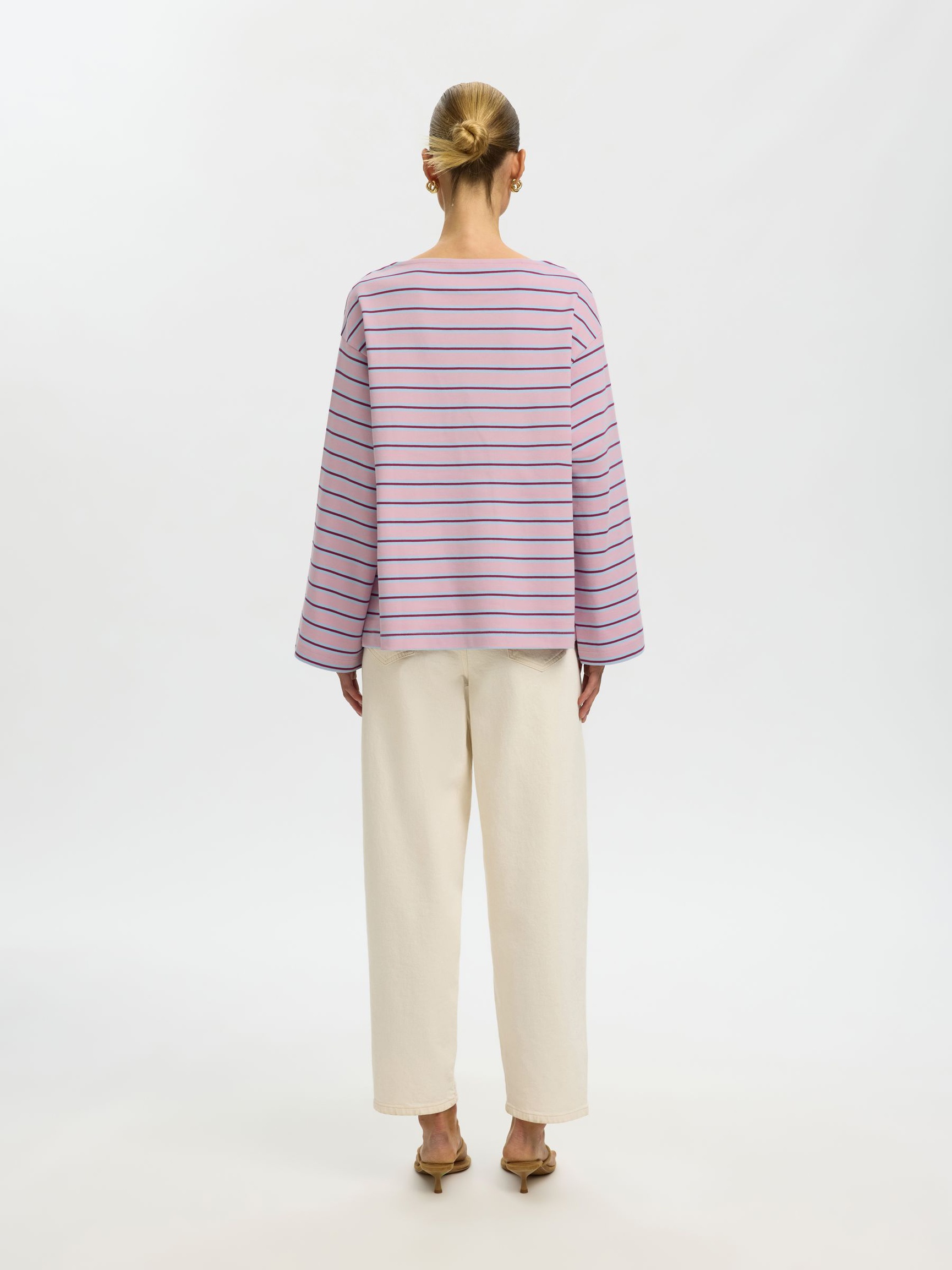 BOOTHALS TOP MET LANGE MOUWEN, Bleached Mauve, highres