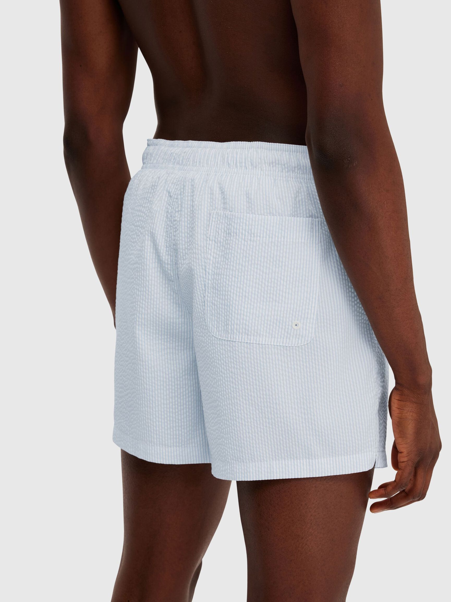 SEERSUCKER SWIM SHORTS, Cashmere Blue, highres