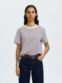 STRIPED BOXY FIT T-SHIRT, Delicioso, highres
