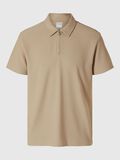 Selected HALF ZIP PLISSE POLO SHIRT, Pure Cashmere, highres - 16094291_PureCashmere_001.jpg