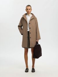 WOOL BLEND COAT, Fallen Rock, highres