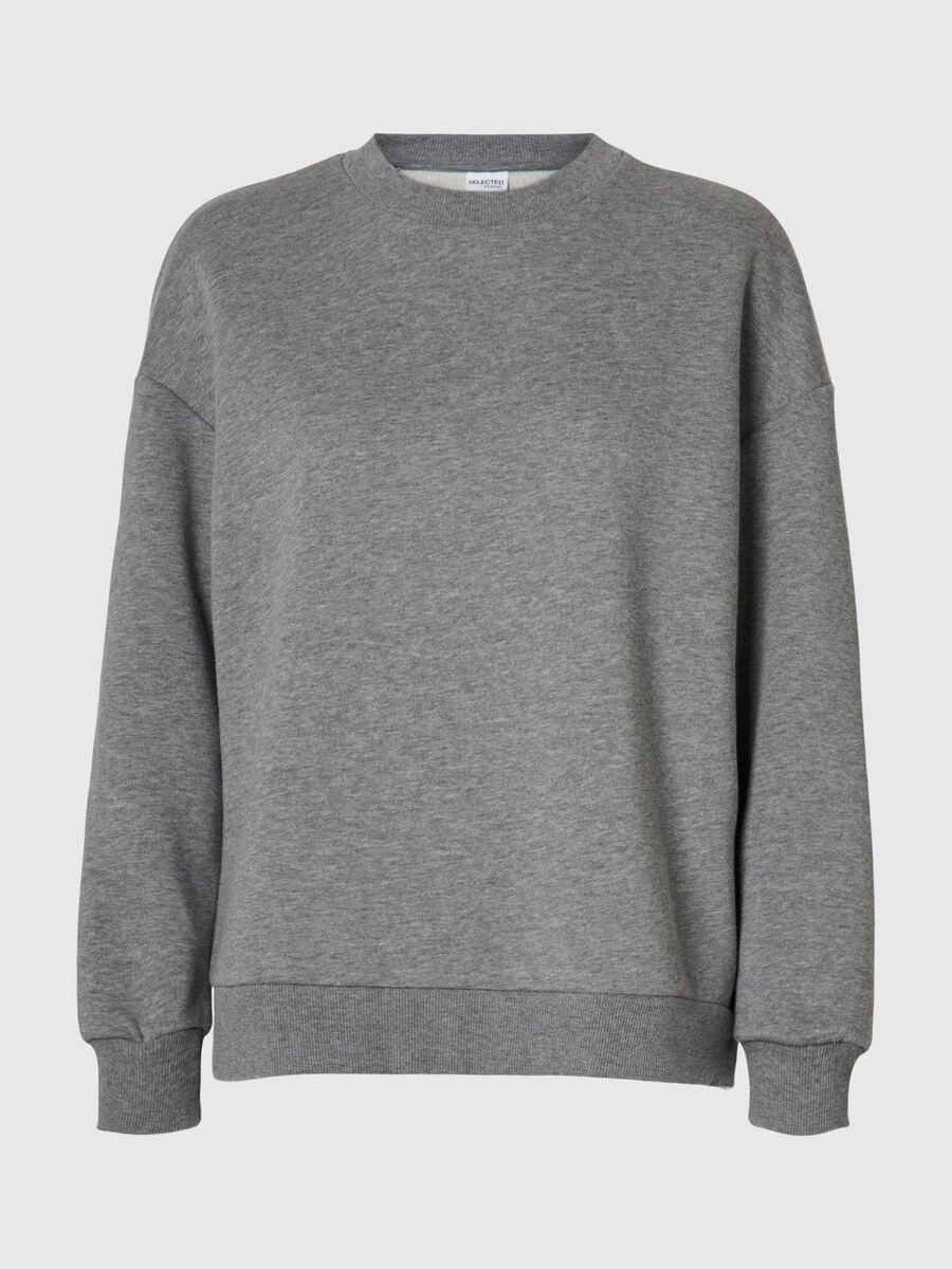 Selected LANGARM SWEATSHIRT, Medium Grey Melange, highres - 16097970_MediumGreyMelange_001.jpg