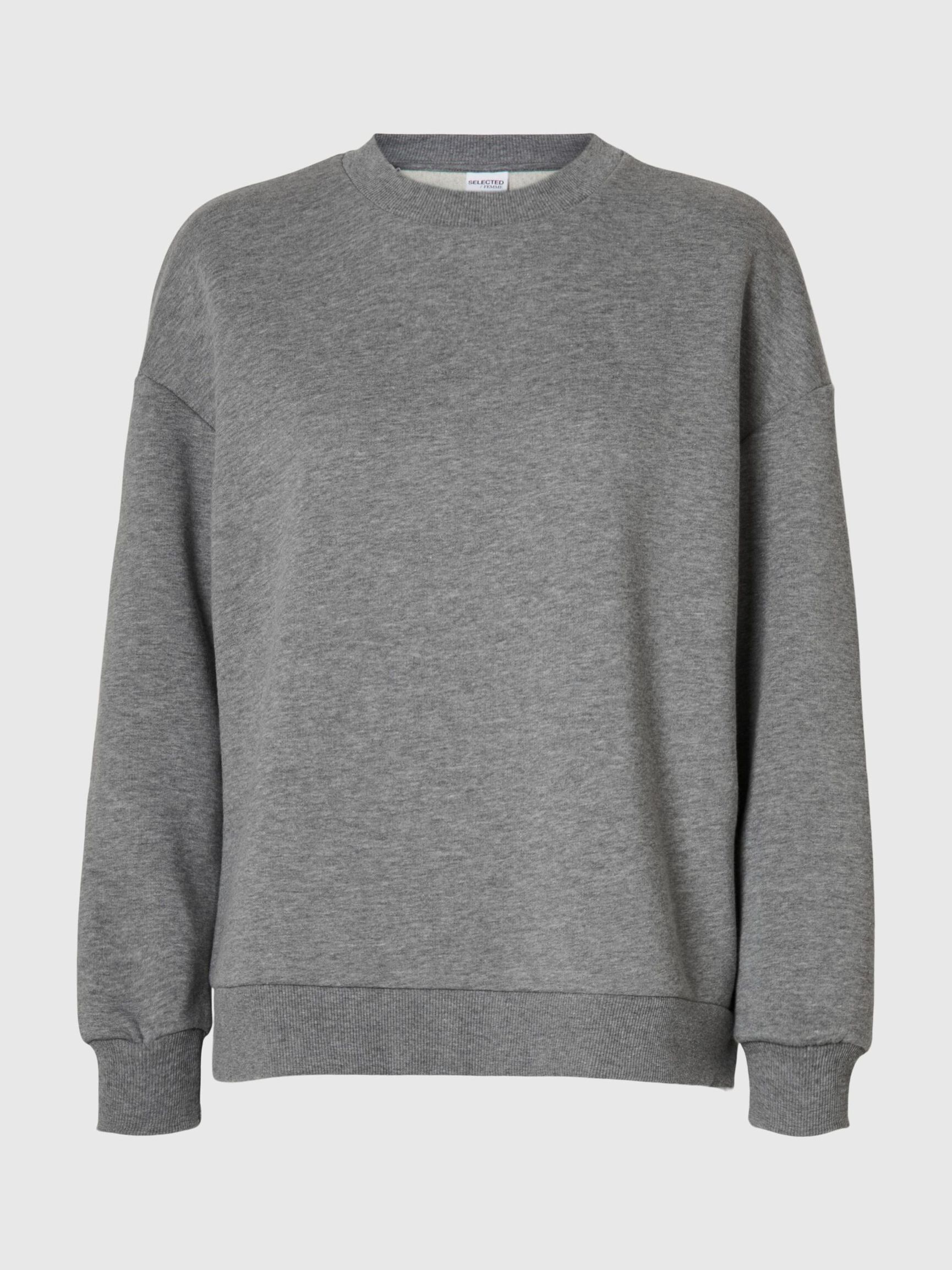 LANGE MOUWEN SWEATSHIRT, Medium Grey Melange, highres