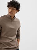 Selected HALF-ZIP STRICKPULLOVER, Teak, highres - 16074687_Teak_779218_008.jpg