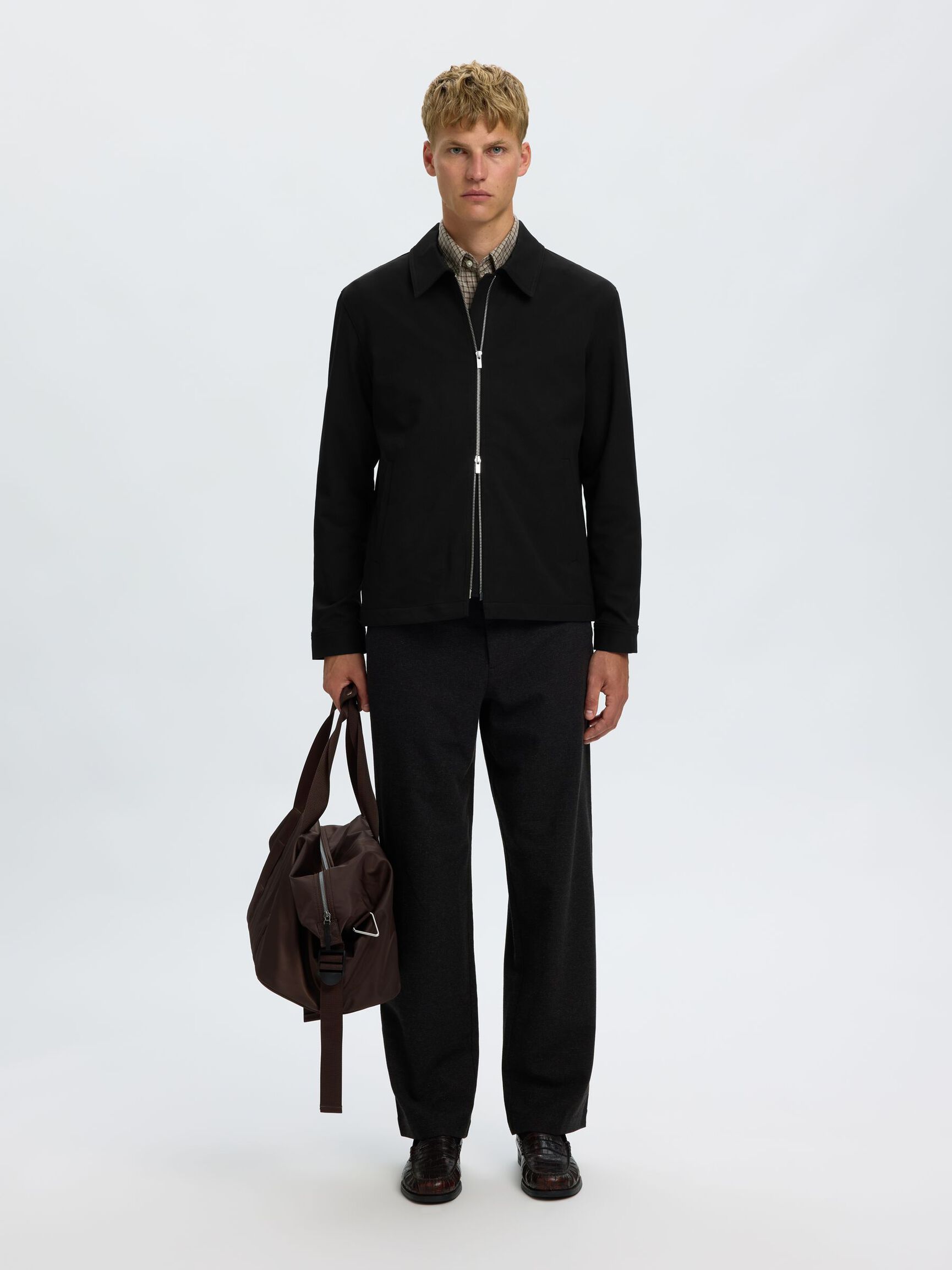 REGULAR FIT JACKE, Black, highres