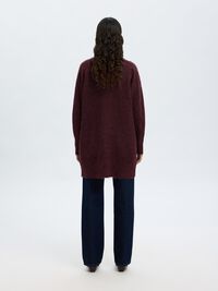 LONG KNITTED CARDIGAN, Fig, highres