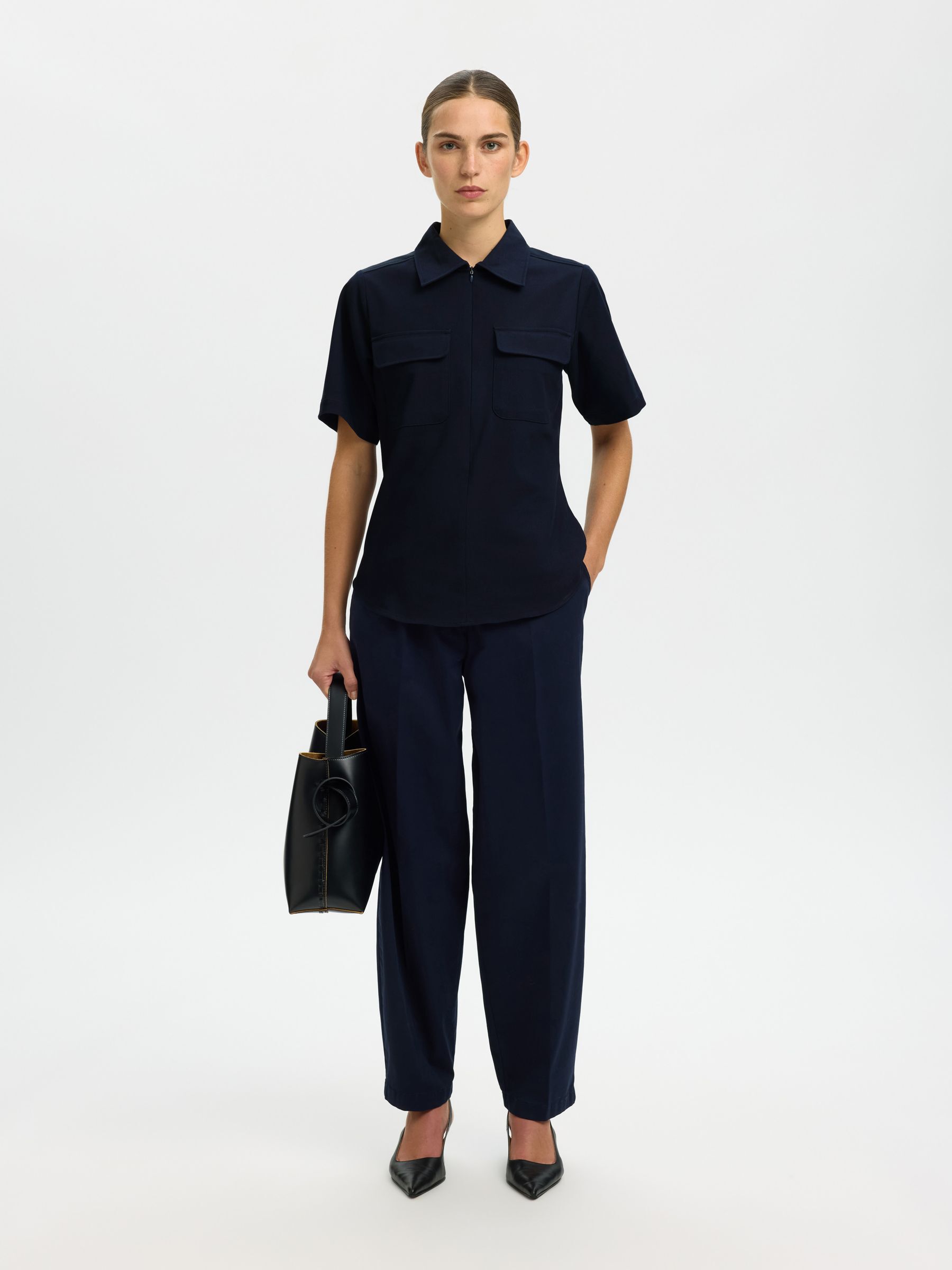 ZIPPED SHIRT, Dark Sapphire, highres