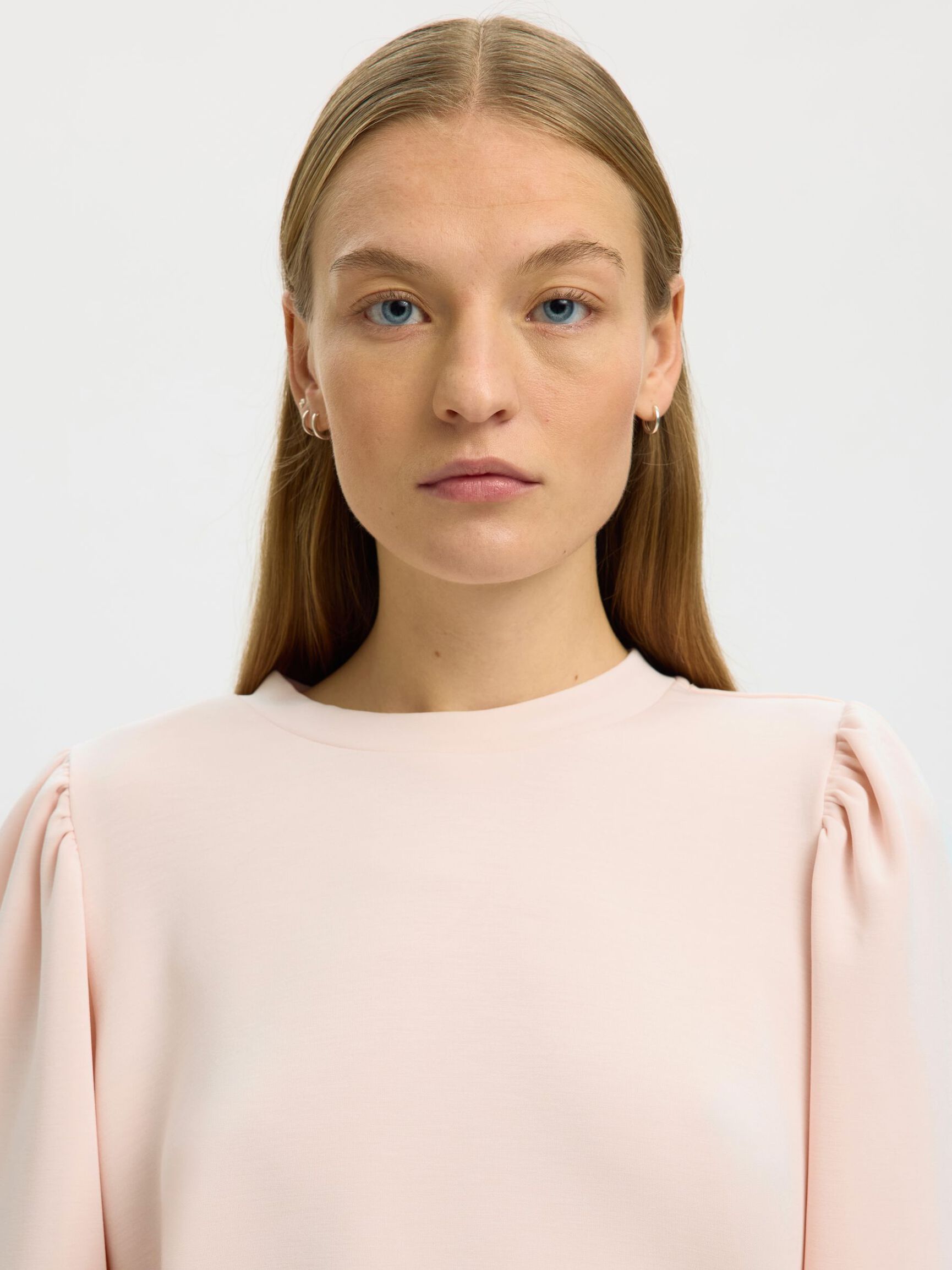 PUFF SLEEVE SWEATSHIRT, Pale Dogwood, highres