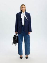 MID-WAIST BARREL FIT JEANS, Medium Blue Denim, highres