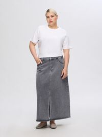 JEANS MIDIROCK, Light Grey Denim, highres