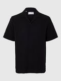 Selected BAUMWOLL KURZARMHEMD, Black, highres - 16089552_Black_001.jpg