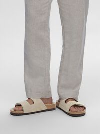 SUEDE SLIDERS, Sand, highres