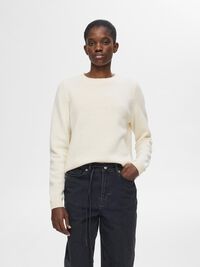100% WOL SWEATER, Birch, highres