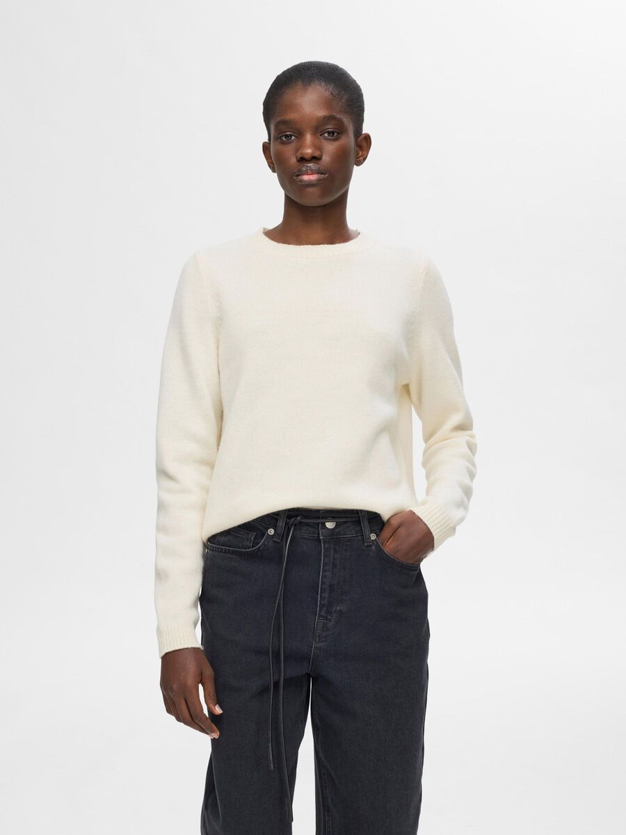 Selected 100% WOLL PULLOVER, Birch, highres - 16094186_Birch_003.jpg