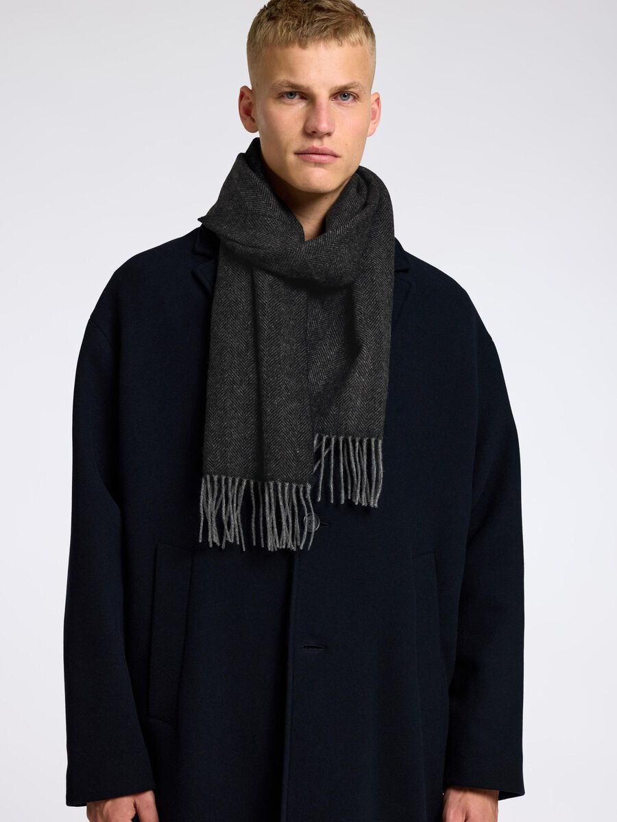 Selected 100% WOOL SCARF, Asphalt, highres - 16090752_Asphalt_003.jpg