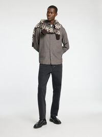 LONG SLEEVED FLANNEL SHIRT, Chocolate Torte, highres
