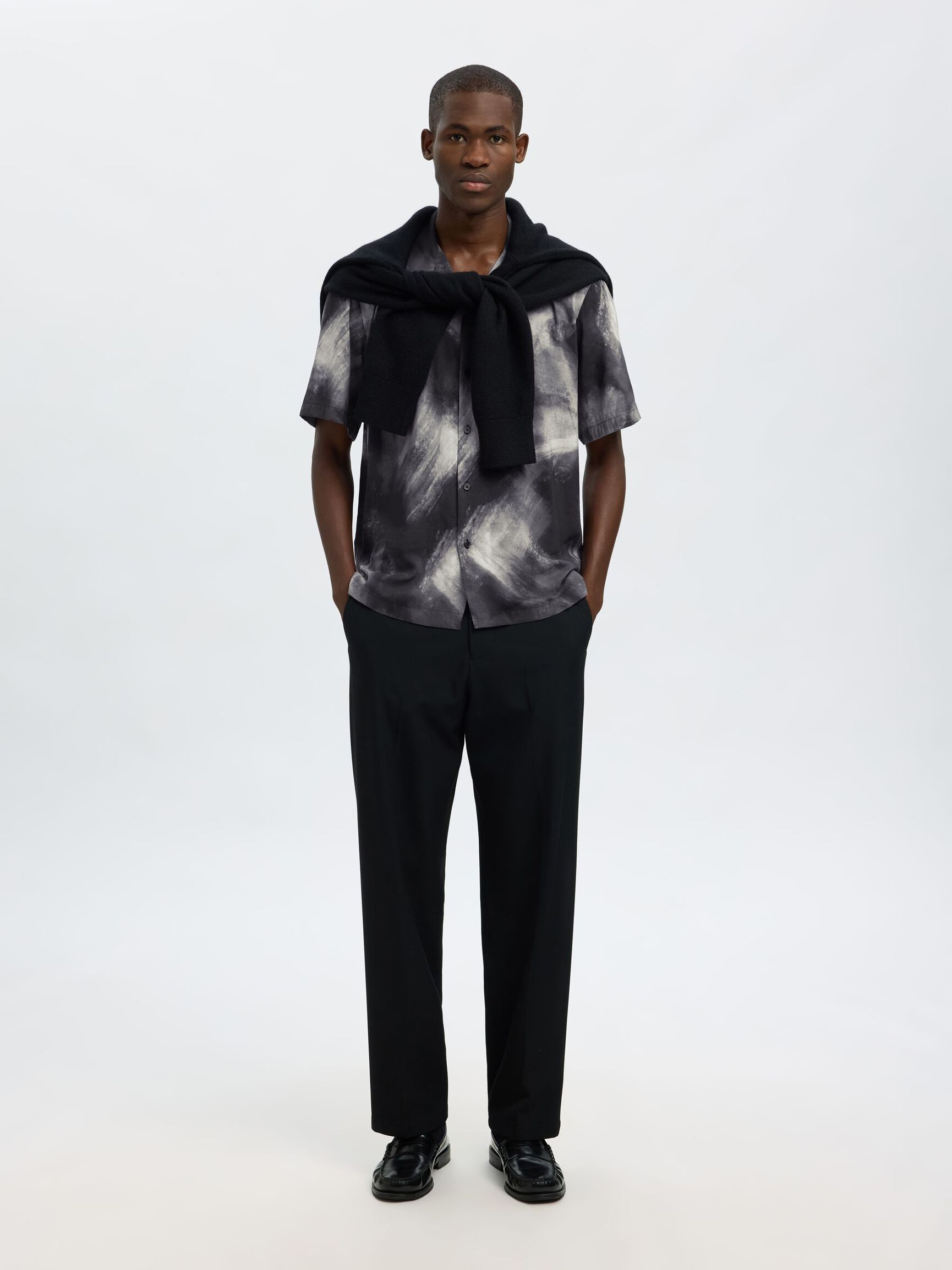 CUELLO CUBANO CAMISA, Black, highres