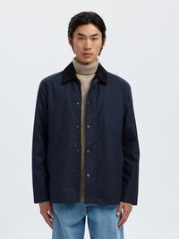WAXED COTTON JACKET, Sky Captain, highres
