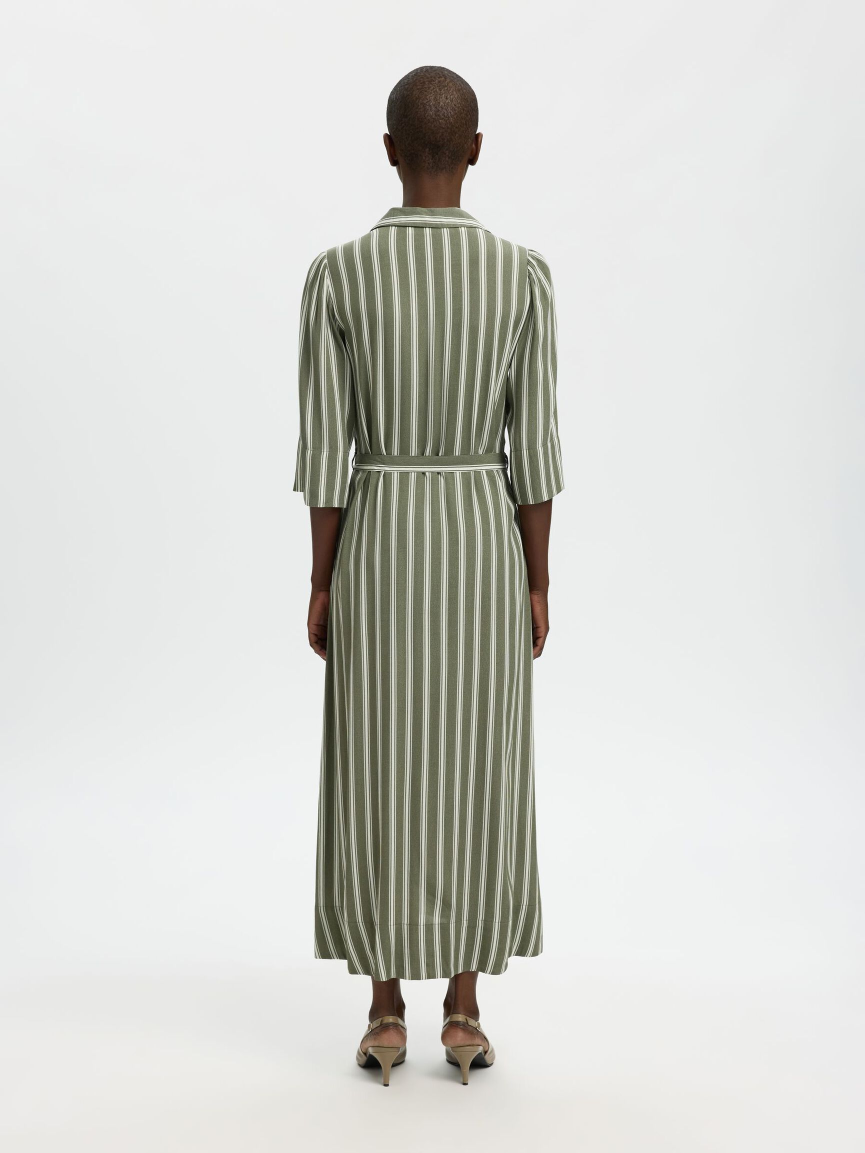 VISKOSE MAXIKJOLE, Deep Lichen Green, highres