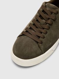 SUEDE TRAINERS, Olive Night, highres