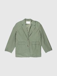 DREW OVERSIZED STRING DETAIL BLAZER, Laurel Green, highres