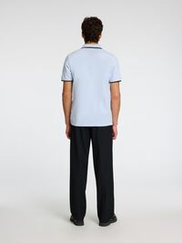 SHORT SLEEVED POLO SHIRT, Cashmere Blue, highres