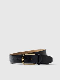 100% LEATHER BELT, Black, highres