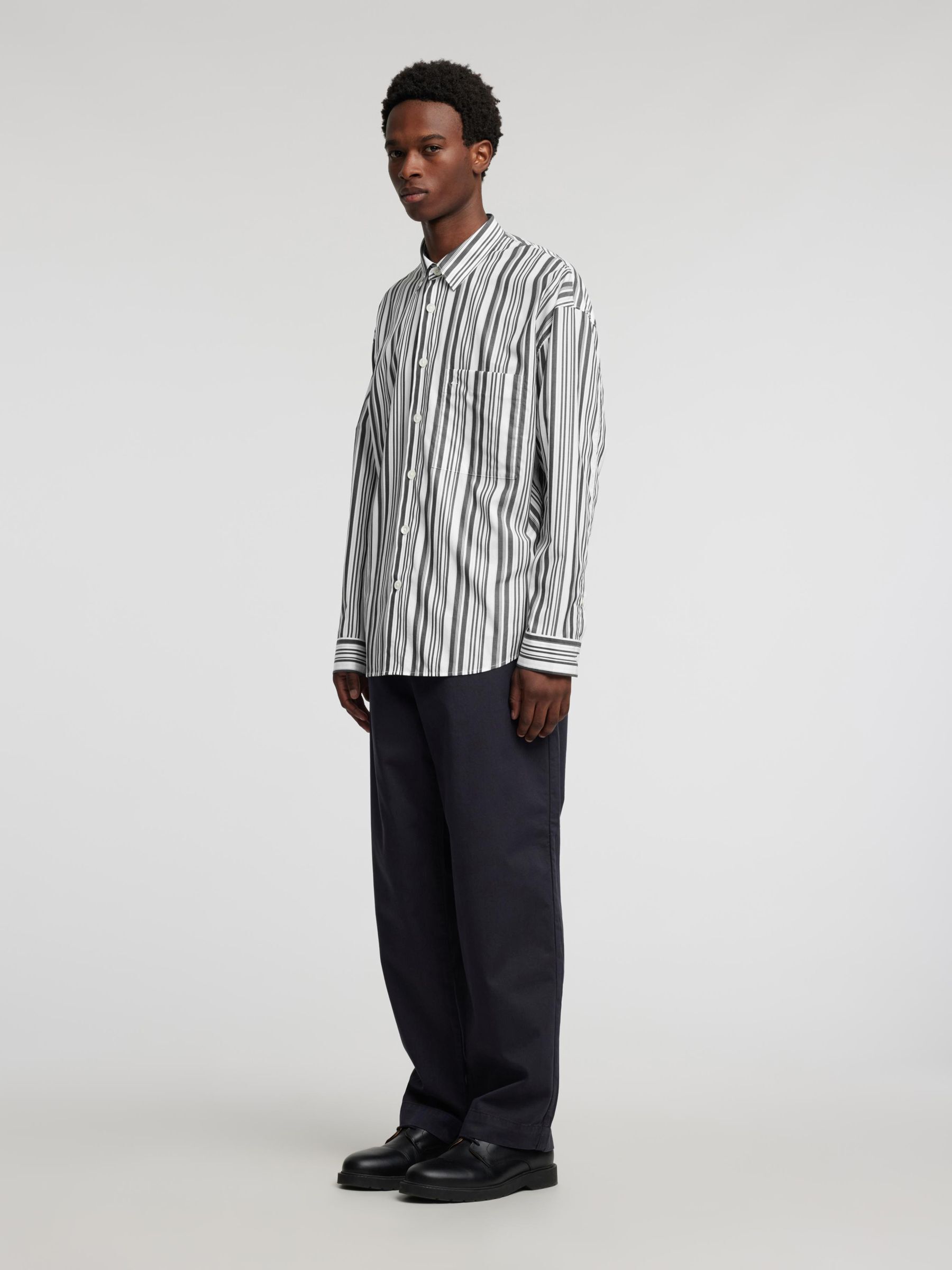 RELAXED FIT SHIRT, Jet Black, highres