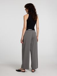 EFECTO PLEGADO, MEZCLA DE VISCOSA PANTALONES, Medium Grey Melange, highres