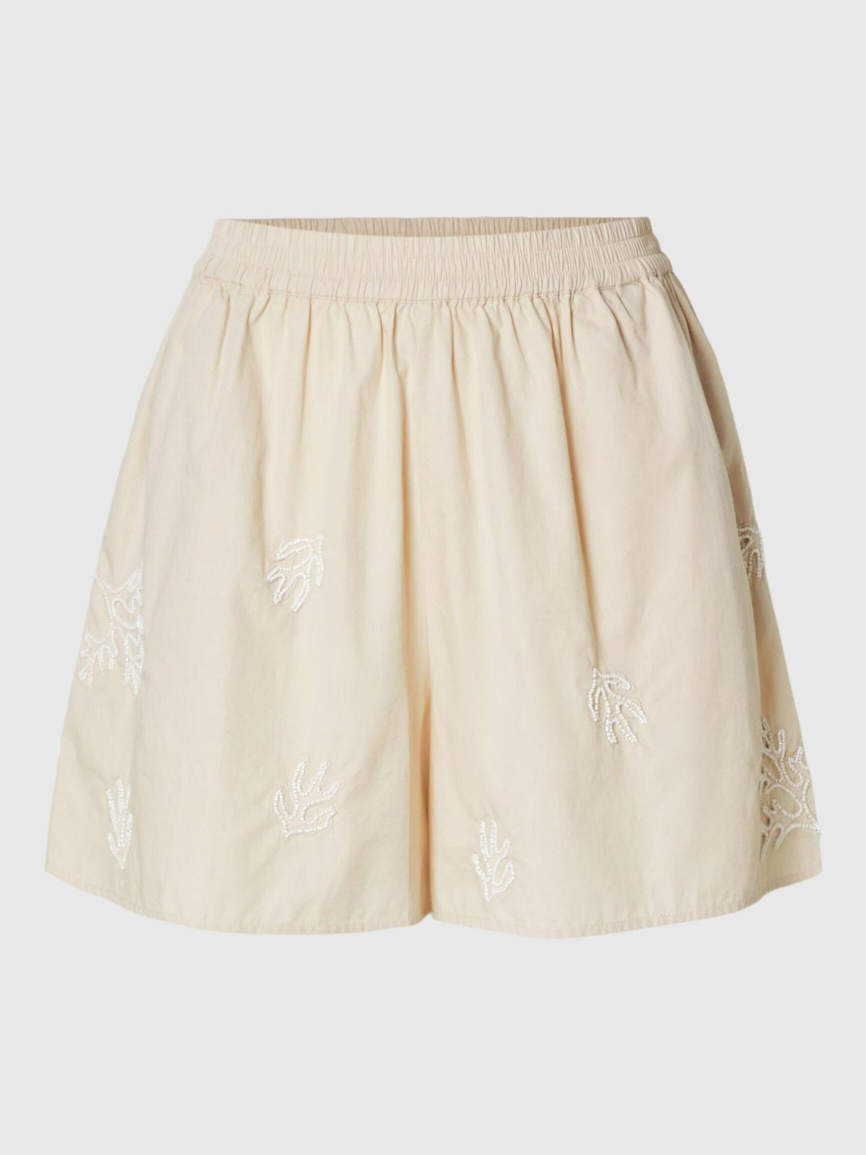 BESTICKTE SHORTS, Sandshell, highres