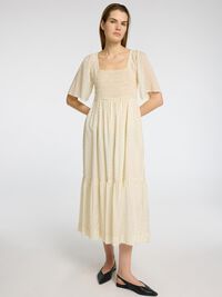 SQUARE NECK MAXI DRESS, Birch, highres