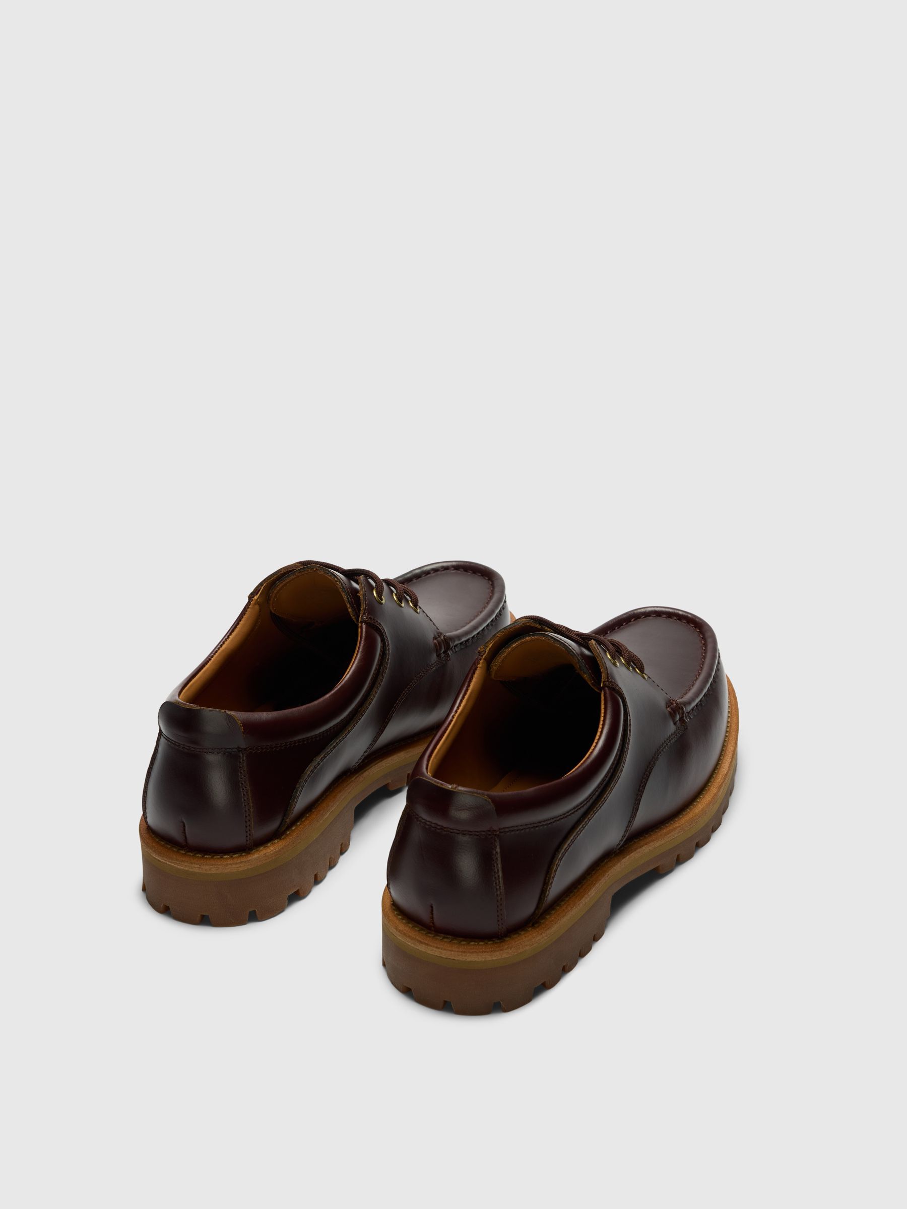 LEATHER BOAT SHOES, Demitasse, highres