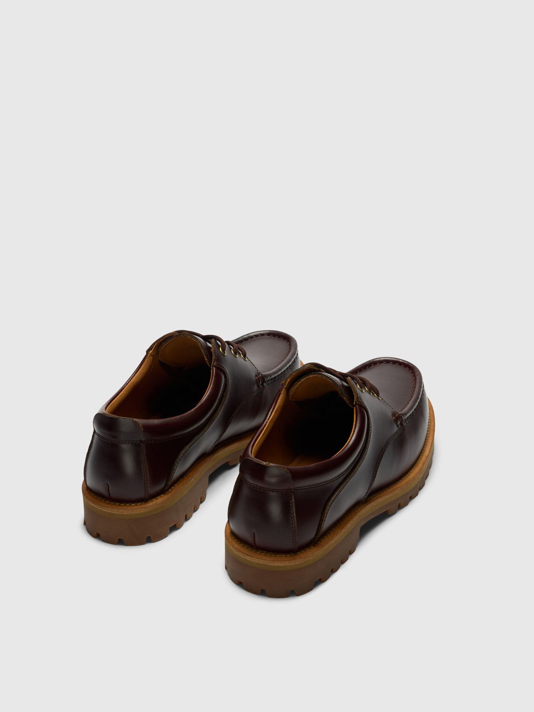 LEATHER BOAT SHOES, Demitasse, highres