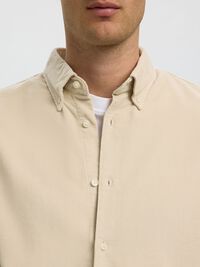 COTTON  CORDUROY SHIRT, Silver Birch, highres