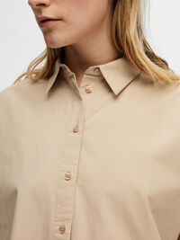 COTTON SHIRT DRESS, Humus, highres