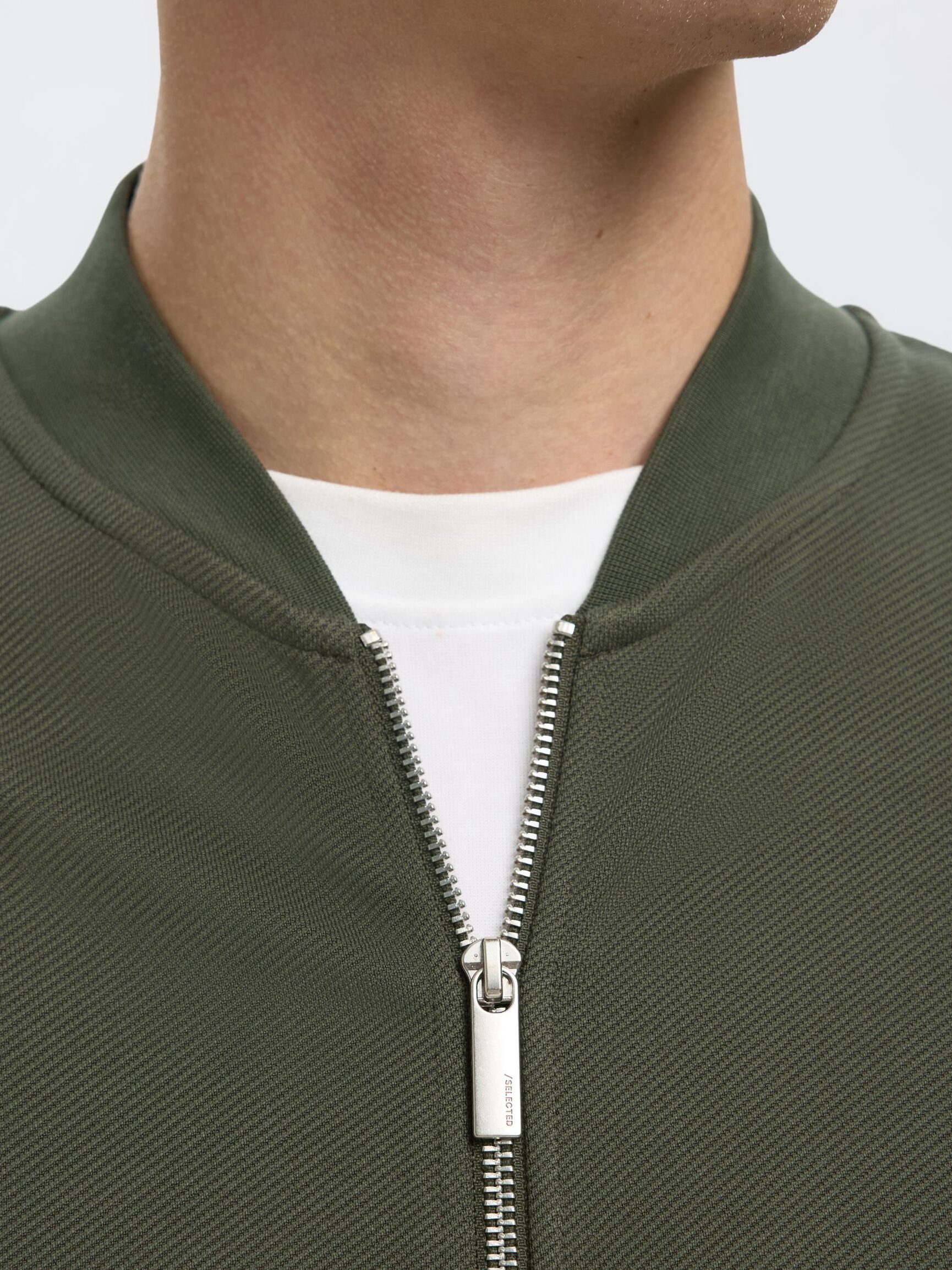 JERSEY SWEAT CARDIGAN, Forest Night, highres