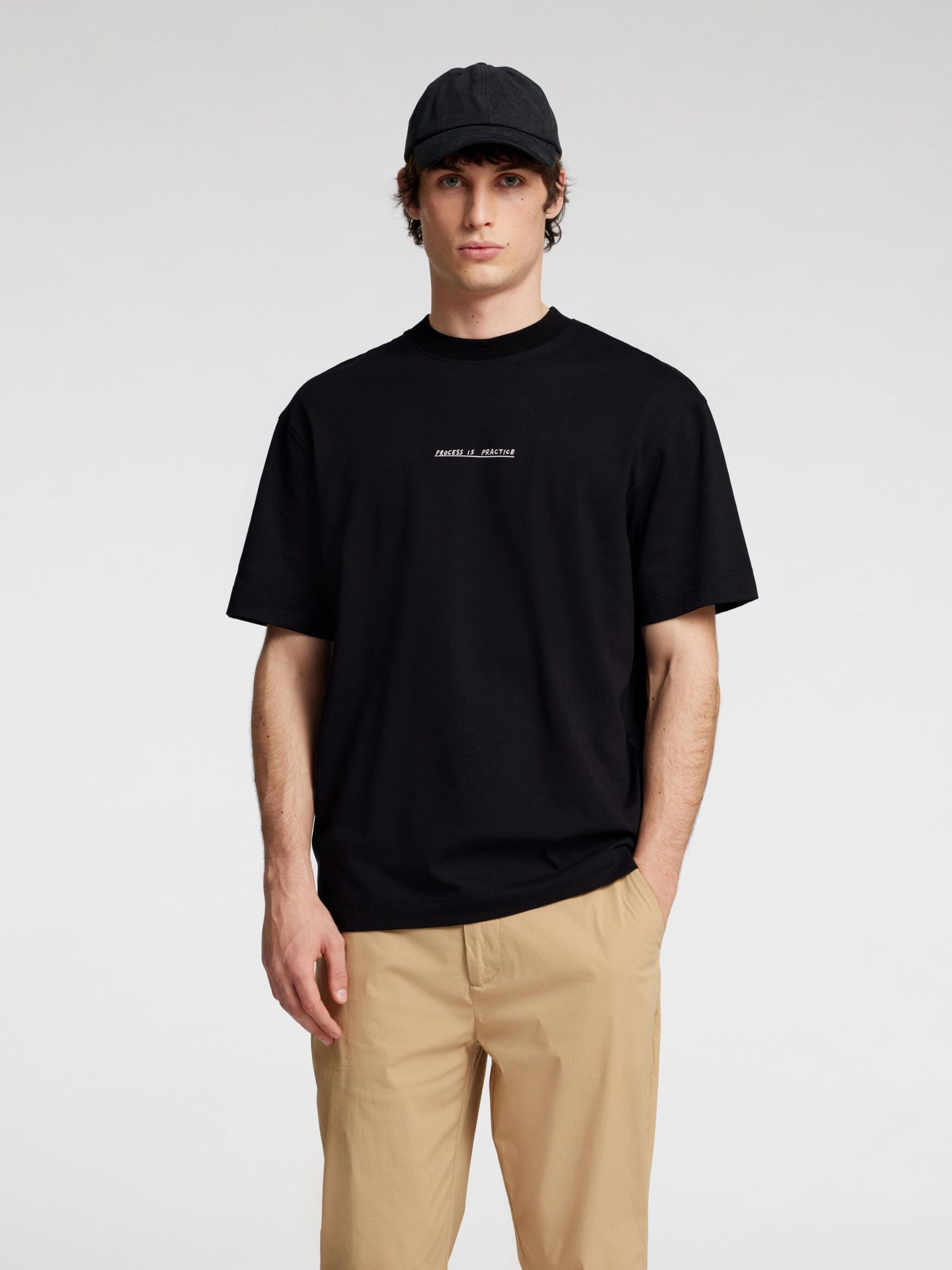 PRINTED T-SHIRT, Black, highres