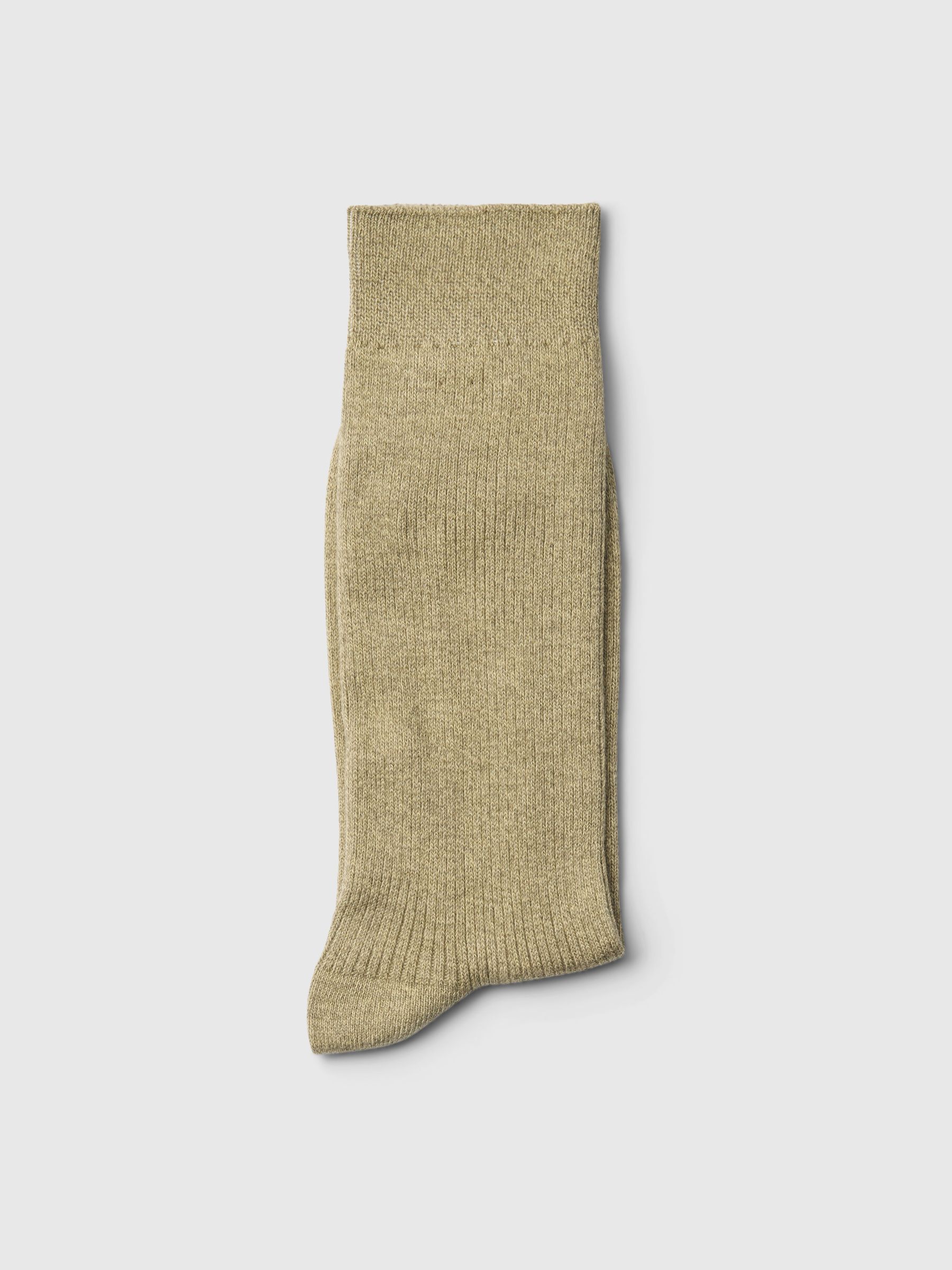 COTTON BLEND SOCKS, Deep Lichen Green, highres