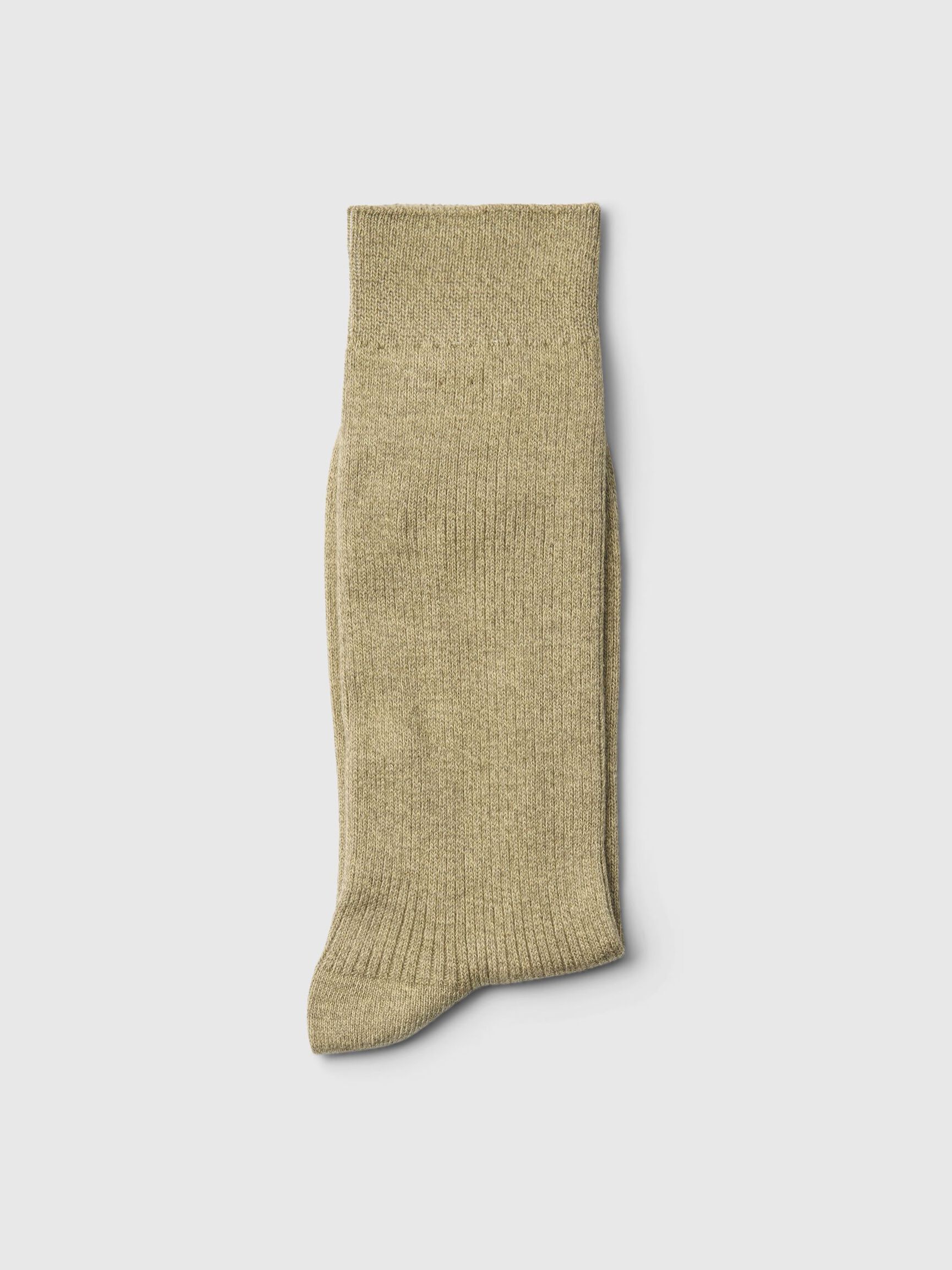 COTTON BLEND SOCKS, Deep Lichen Green, highres
